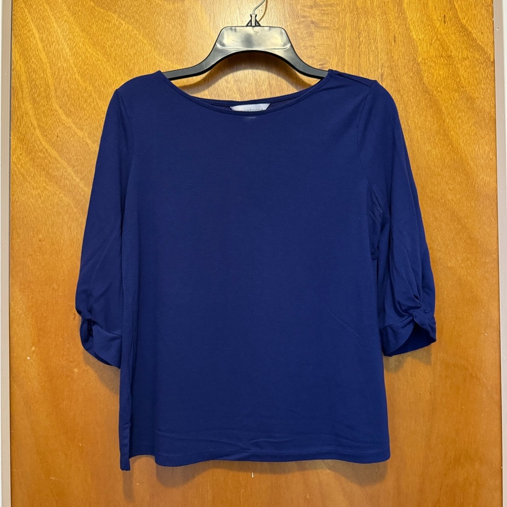 Liz Claiborne Deep Blue Long Sleeve Top
